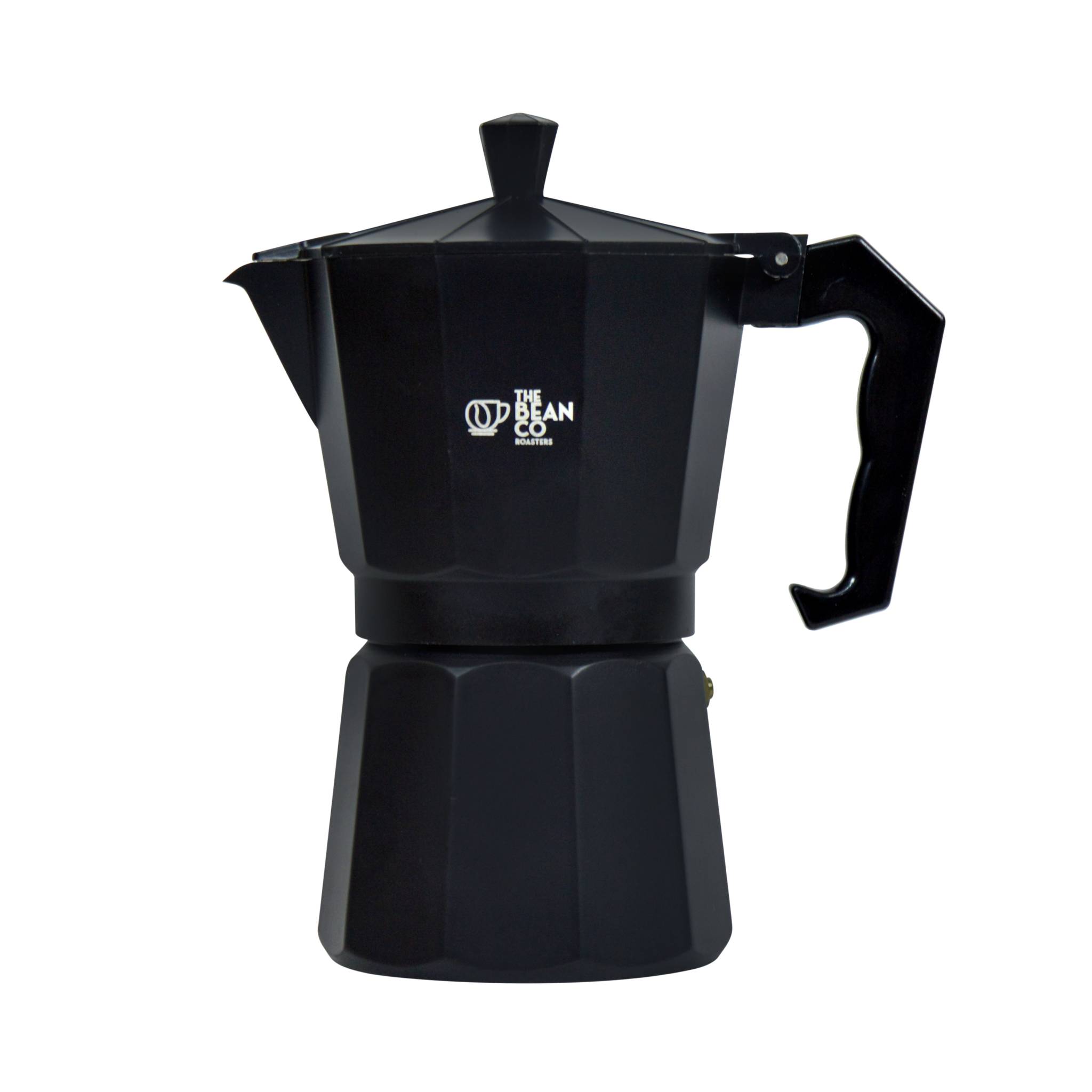 Classic Moka Pot | Premium Aluminium | Stovetop | Espresso Coffee Maker (300 ml, Black)